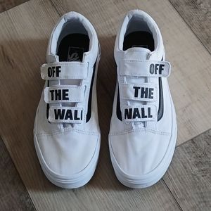 Vans Shoes Vans Old Skool V White Canvas Low Top Strap Skate